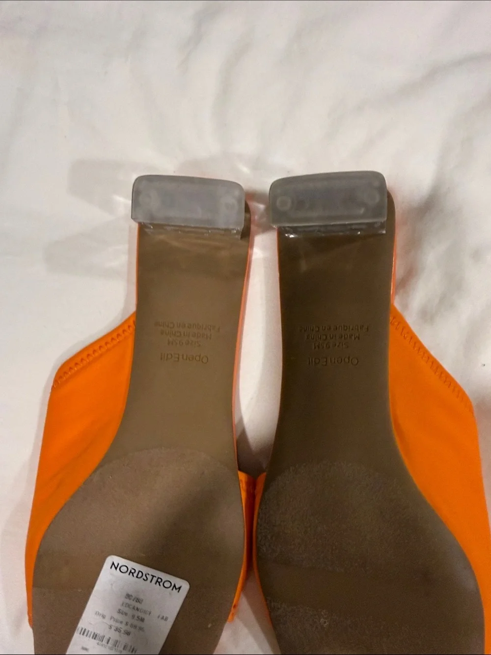 Bold Orange Slide Sandals with Wide Strap